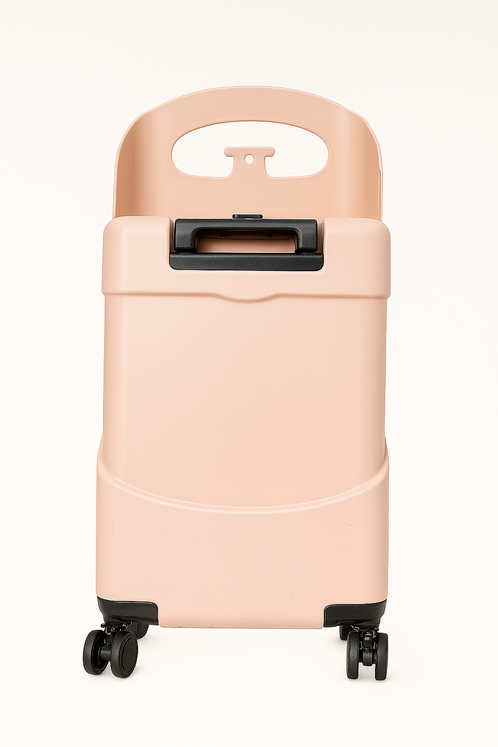Kendi Premium Ride-On Cabin Suitcase with Aluminium Frame & Built-in Seat – Blush Pink