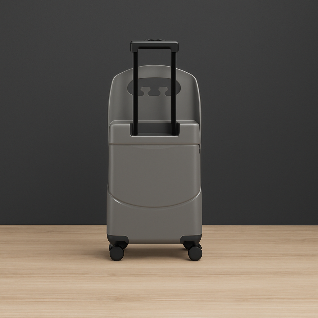 Kendi Premium Carry On Cabin Suitcase with Built-in Seat
