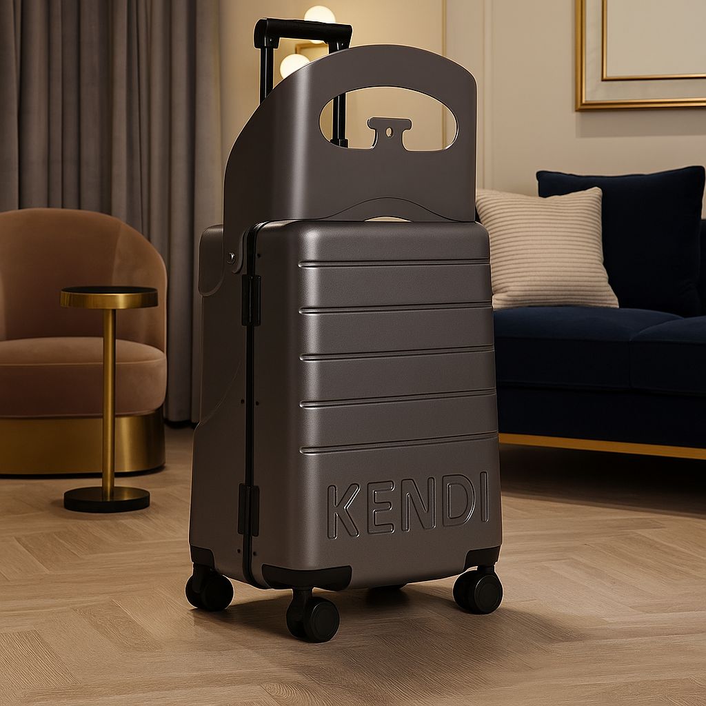 Kendi Ride On Cabin Suitcase with Seat for Kids and Adults Charcoal Grey