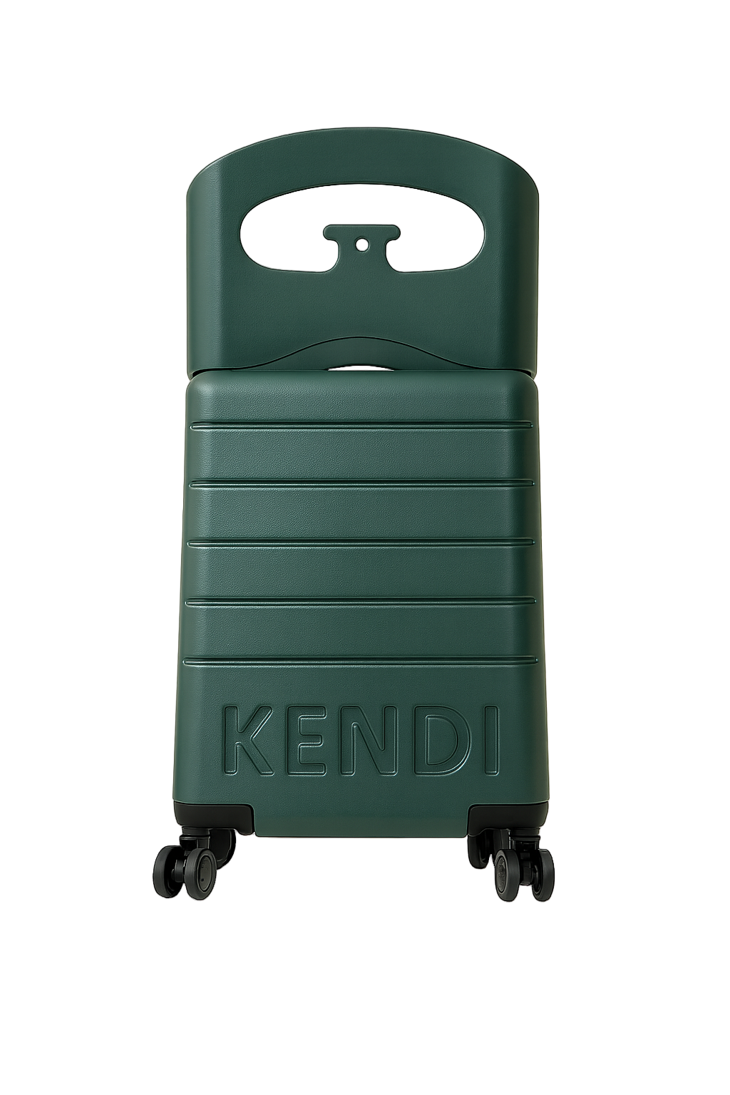 Kendi Premium Carry-On Cabin Suitcase with Aluminium Frame & Built-in Seat – Forest Green