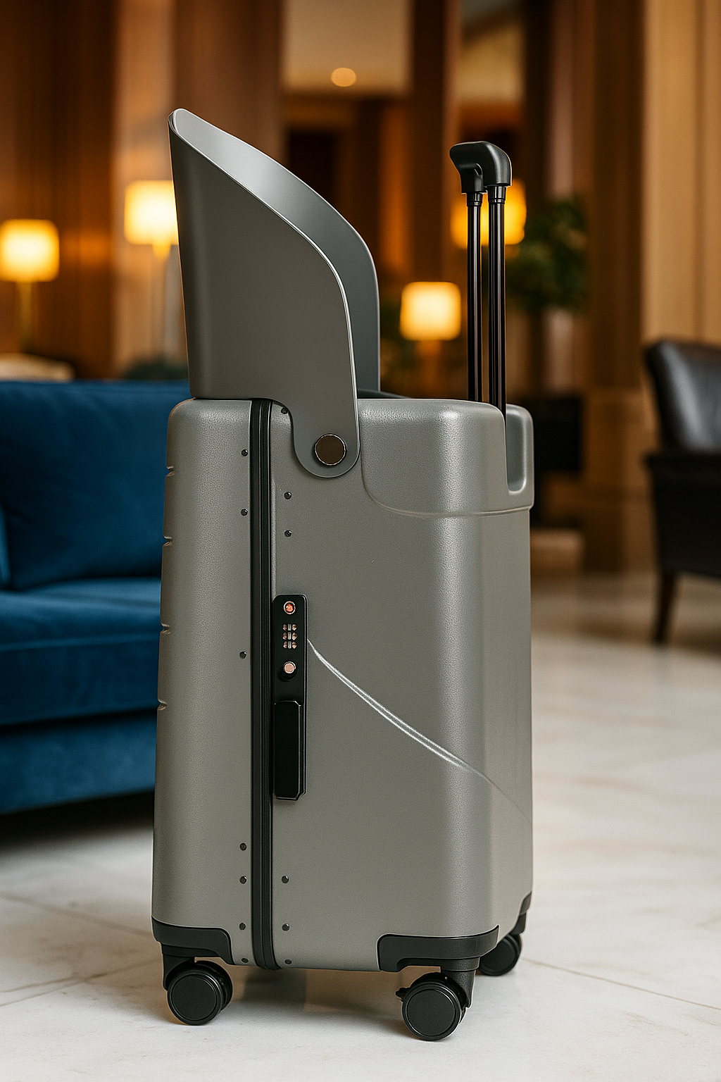 Kendi Premium Carry On Cabin Suitcase with Built-in Seat