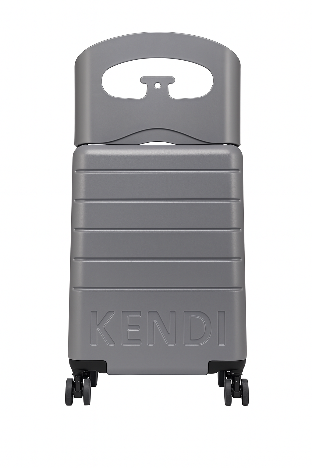 Kendi Premium Carry-On Cabin Suitcase with Aluminium Frame & Built-in Seat – Charcoal Grey