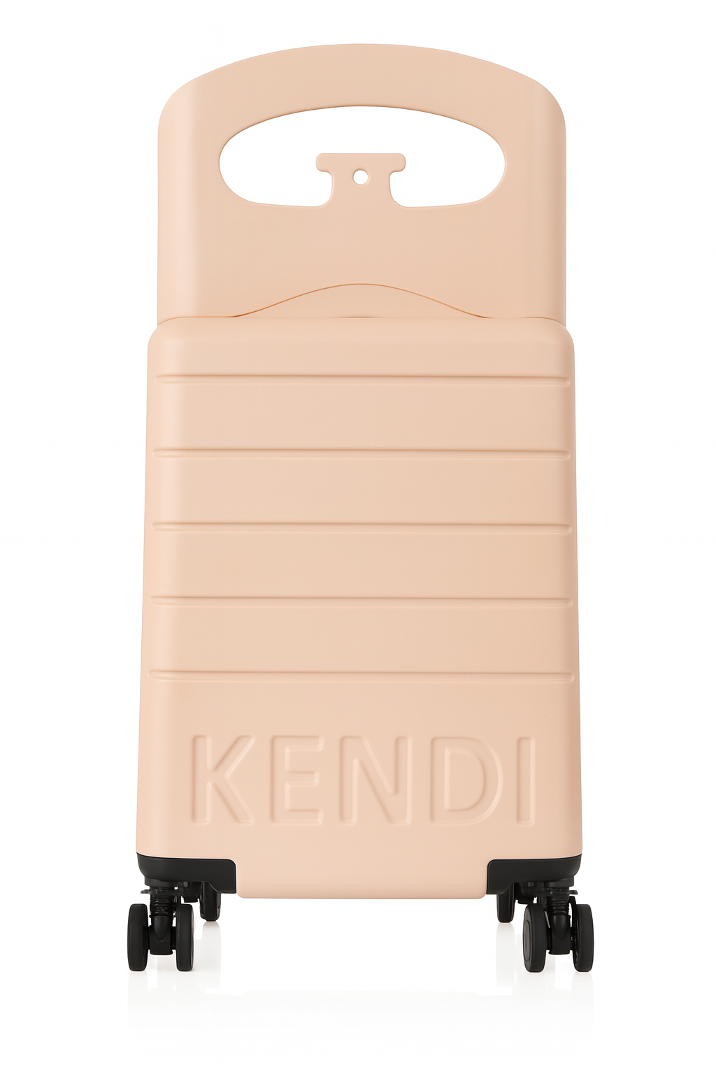 Kendi Premium Carry-On Cabin Suitcase with Aluminium Frame & Built-in Seat – Blush Pink
