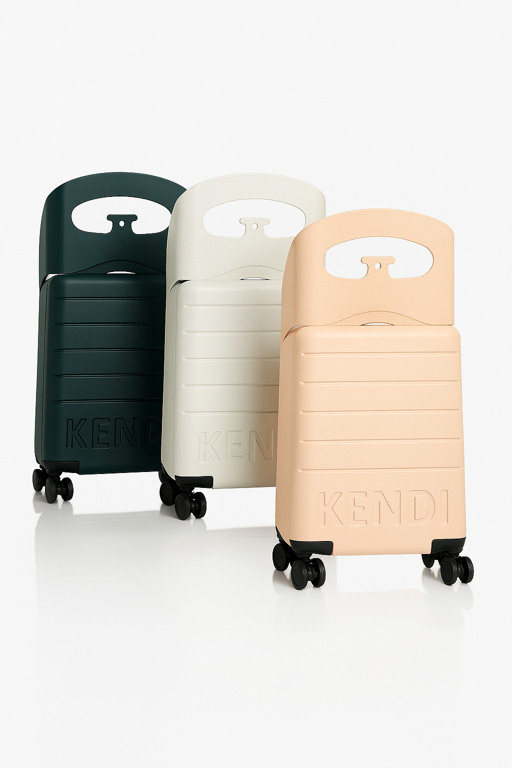 Kendi Premium Carry-On Cabin Suitcase with Aluminium Frame & Built-in Seat – Forest Green