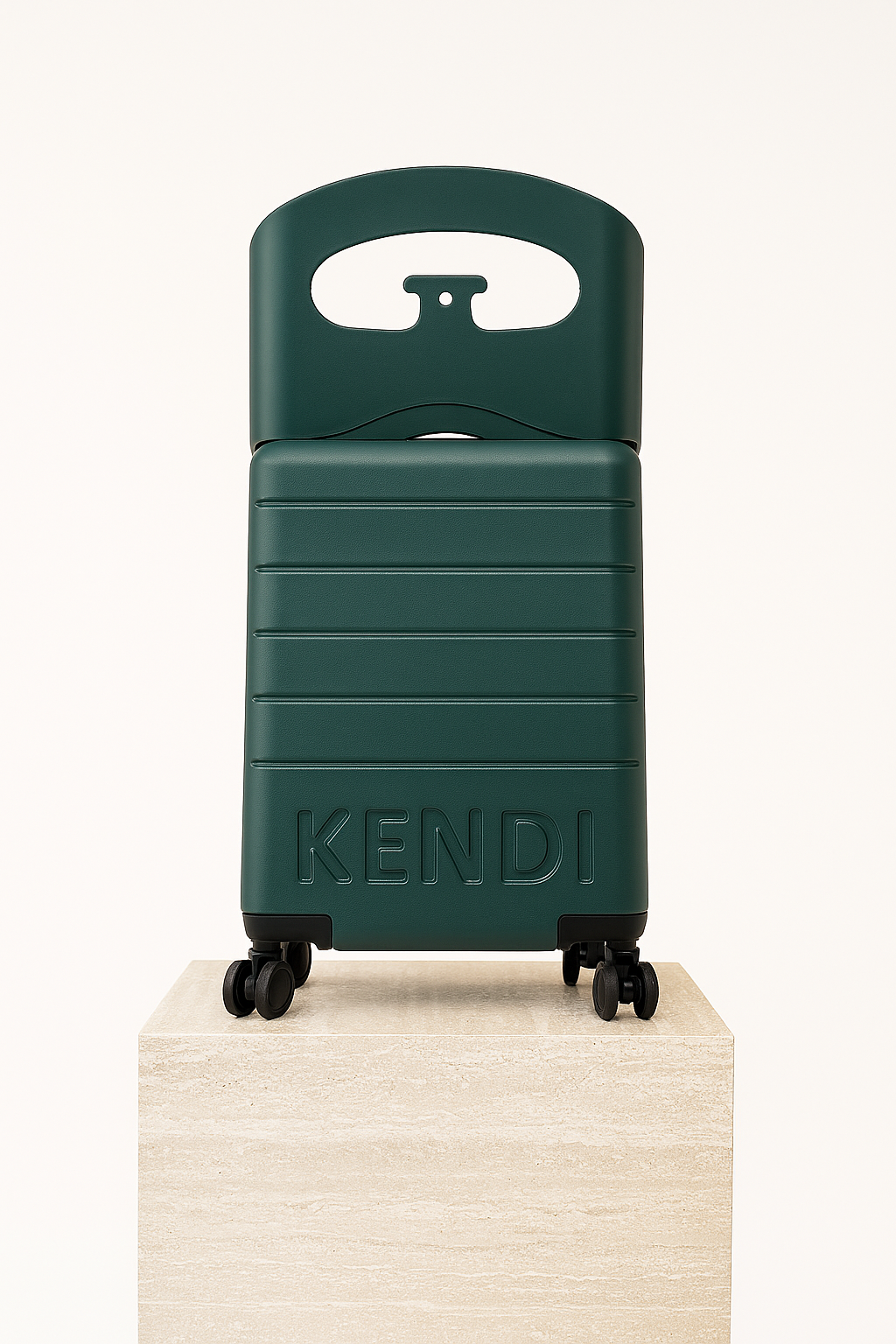 Kendi Premium Carry-On Cabin Suitcase with Aluminium Frame & Built-in Seat – Forest Green